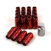 NNR PERFORMANCE EXTENDED STEEL LUG NUTS W/LOCK FOR HONDA AND ACURA 12X1.5 RED