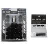 WORK Lug Lock nuts set for 5H 12x1.5 and 4pcs Air Valve caps Black Value set #1 small image