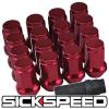 16 RED STEEL LOCKING HEPTAGON SECURITY LUG NUTS LUGS FOR WHEELS/RIMS 12X1.5 L16 #1 small image