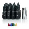 BLACK Tuner Extended Anti-Theft Wheel Security Locking Lug Nuts M12x1.25 20pcs #1 small image