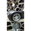 20 Pcs M14 X 1.5 Chrome Wheel Lug Nut Bolts W/ Gold Lock Caps+Key+Socket For VW #3 small image