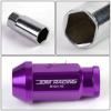 20 Car/Auto/Truck M12x1.5 Acorn Tuning 50mm Lug Nut Wheel Rim Lock+Key Purple
