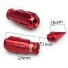RED Tuner Extended Anti-Theft Wheel Security Locking Lug Nuts M12x1.25 20pcs #2 small image