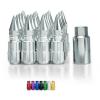 SILVER Tuner Extended Anti-Theft Wheel Security Locking Lug Nuts M12x1.25 20pcs #1 small image