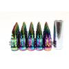 Z Racing Neo Chrome Bullet 57mm 12X1.5 Steel Lug Nuts Key Tuner Close Extended
