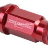 20X RACING RIM 50MM OPEN END ANODIZED WHEEL LUG NUT+ADAPTER KEY RED #2 small image