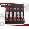 (20 PIECE) M12 x 1.5&#034; RACING FORMULA TUNER WHEEL LUG NUTS CHROME RED FOR TOYOTA