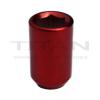 10 Piece Red Chrome Tuner Lugs Nuts | 12x1.25 Hex Lugs | Key Included