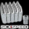 20 POLISHED SPIKED ALUMINUM EXTENDED 60MM LOCKING LUG NUTS WHEELS/RIM 12X1.5 L17 #1 small image