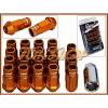 WORK RACING RS-R EXTENDED FORGED ALUMINUM LOCK LUG NUTS 12 X 1.25 ORANGE OPEN N