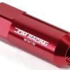 20pcs M12x1.5 Anodized 60mm Tuner Wheel Rim Locking Acorn Lug Nuts+Key Red