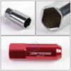 20pcs M12x1.5 Anodized 60mm Tuner Wheel Rim Locking Acorn Lug Nuts+Key Red #5 small image
