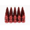 Z Racing Red Bullet 57mm 12X1.5 Steel Lug Nuts Key Tuner Close Extended