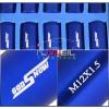 M12 X 1.5MM EXTENDED LOCKING PERFORMANCE RACING LUG NUTS 20PC SET JDM VIP BLUE #3 small image