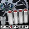 4 POLISHED/RED CAPPED ALUMINUM EXTENDED TUNER LOCKING LUG NUTS WHEELS 12X1.5 L20