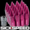 16 SPIKE ALUMINUM 60MM EXTENDED TUNER LOCKING LUG NUTS WHEELS 12X1.5 PINK L16