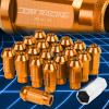 20pcs M12x1.5 Anodized 50mm Tuner Wheel Rim Locking Acorn Lug Nuts+Key Orange #1 small image