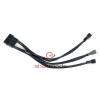 Molex to 3 x 3 pin Fan Adapter 7v Black Sleeved Extension Power Cable Modding #2 small image