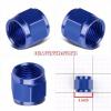 Blue Aluminum Female Tube/Line Sleeve Nut Flare Oil/Fuel 8AN Fitting Adapter #2 small image