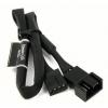 Noctua 4 pin PWM Case Fan Extension Cable Cord Adapter 30cm Sleeved Black NA-EC1 #3 small image