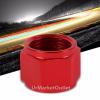 Red Aluminum Female Tube/Line Sleeve Nut Flare Oil/Fuel 16AN Fitting Adapter