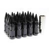 Z RACING BLACK SPIKE LUG NUTS 12X1.5MM STEEL OPEN EXTENDED KEY TUNER #1 small image