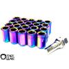 Z RACING INNER HEX STEEL ROUNDED NEO CHROME 20 PCS 12X1.5MM LUG NUTS WITH KEY