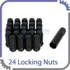 24pc Black 14x1.5 Locking Lug Nuts + Key | Closed End for Silverado 6x139.7 #1 small image