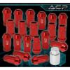 For Mitsubishi M12X1.5 Locking Lug Nuts Thread Wheels Rims Aluminum Extended Red