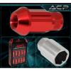 For Mitsubishi M12X1.5 Locking Lug Nuts Thread Wheels Rims Aluminum Extended Red #3 small image