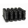Z RACING 48MM STEEL BLACK 20 PCS 12X1.25MM OPEN END EXTENDED LUG NUTS TUNER KEY