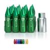 GREEN Tuner Extended Anti-Theft Wheel Security Locking Lug Nuts M12x1.25 20pcs