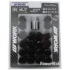 20P WORK Wheels RS nuts 21HEX M12 x P1.5 34mm 25g BLACK lock nut Japan Made #1 small image