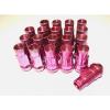 NNR PERFORMANCE EXTENDED OPEN ENDED STEEL LUG NUTS W/ LOCKS 12X1.25 PINK
