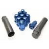 (20) Blue Spline Wheel Lug Nuts | 12x1.5 | w/ 2 Socket Keys | Cone Seat | Lock