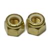 Brass Nylon Insert Lock Hex Nut UNC 1&#034;-8 Solid Brass Nylon Lock Nuts -QTY 100