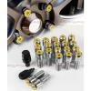 20 Pcs M14 X 1.5 Gold Wheel Lug Nut Bolts With Security Cap +Key+Socket For Audi #1 small image