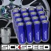 16 BLUE/POLISHED CAP ALUMINUM 60MM EXTENDED LOCKING LUG NUTS WHEELS 12X1.5 L16 #1 small image
