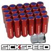 SICKSPEED 24 RED/BLUE CAPPED ALUMINUM EXTENDED 60MM LOCKING LUG NUTS 1/2x20 L23 #1 small image