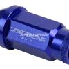 20X RACING RIM 50MM OPEN END ANODIZED WHEEL LUG NUT+ADAPTER KEY BLUE #2 small image