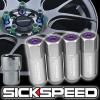 4 POLISHED/PURPLE CAPPED ALUMINUM EXTENDED TUNER LOCK LUG NUTS WHEELS 12X1.5 L20 #1 small image