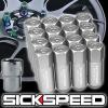 16 POLISHED CAPPED ALUMINUM 60MM EXTENDED LOCKING LUG NUTS WHEELS 12X1.5 L16 #1 small image
