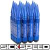 SICKSPEED 16 PC BLUE 5 1/2&#034; LONG SPIKED STEEL LOCKING LUG NUTS 12X1.25 L11 #1 small image