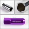 20pcs M12x1.5 Anodized 60mm Tuner Wheel Rim Acorn Lug Nuts IS250/GS460 Purple #5 small image