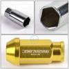 20pcs M12x1.5 Anodized 50mm Tuner Wheel Rim Locking Acorn Lug Nuts+Key Gold #5 small image