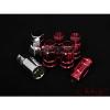 VARRSTOEN VT48 RED 12X1.5MM OPEN ENDED EXTENDED 5 LOCKING LUG NUTS WITH KEY
