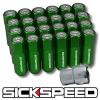 SICKSPEED 24 GREEN/POLISHED CAPPED 60MM LOCKING LUG NUTS FOR WHEELS 14X1.5 L19 #1 small image