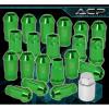 For Acura 12X1.5Mm Locking Lug Nuts Thread Wheels Rims Aluminum Extended Green #1 small image