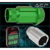 For Acura 12X1.5Mm Locking Lug Nuts Thread Wheels Rims Aluminum Extended Green #3 small image