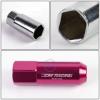 20pcs M12x1.5 Anodized 60mm Tuner Wheel Rim Locking Acorn Lug Nuts+Key Pink